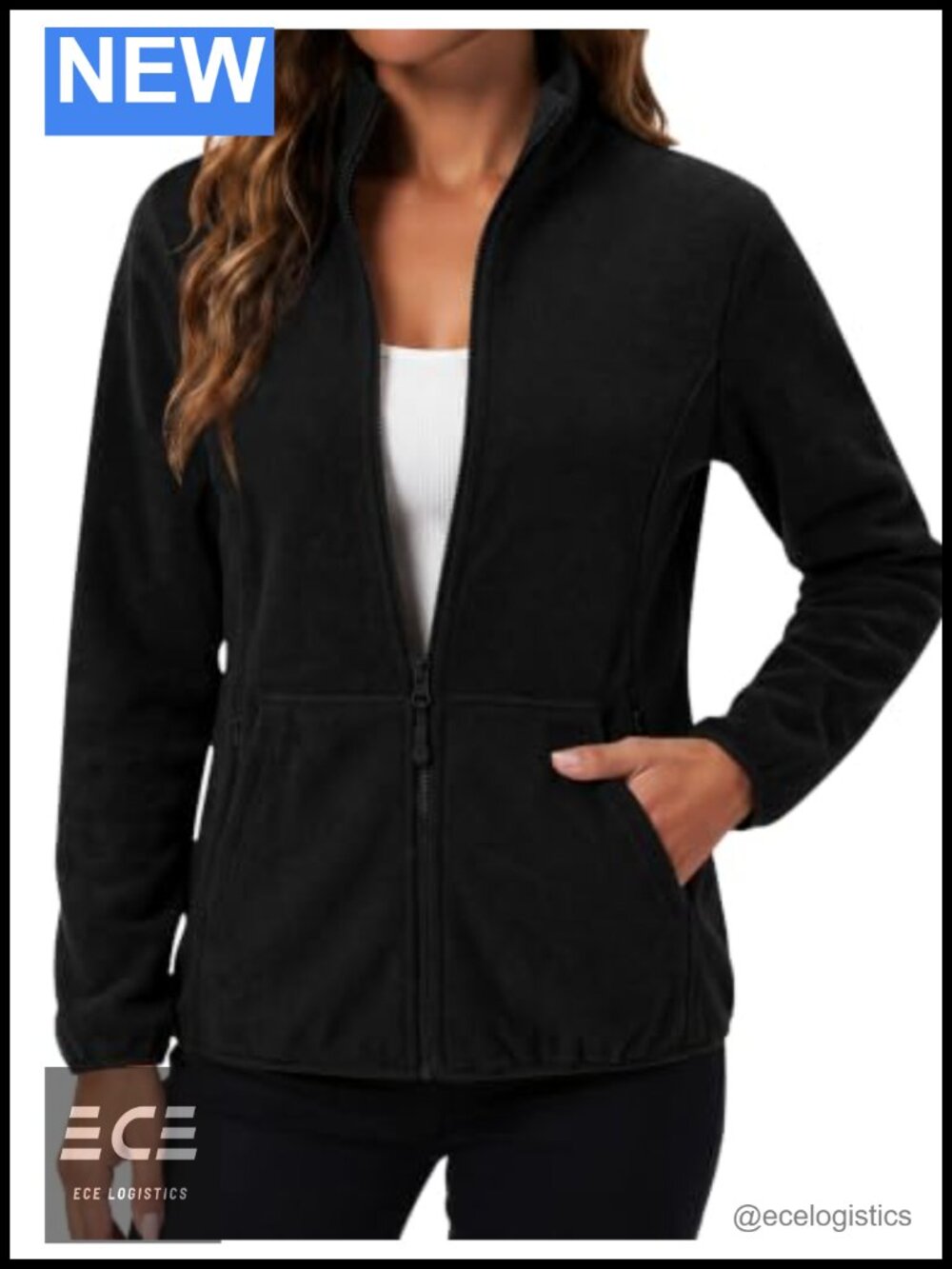 LOMON Fleece Jacket Women 6 Pockets Lightweight Full Zip Coat